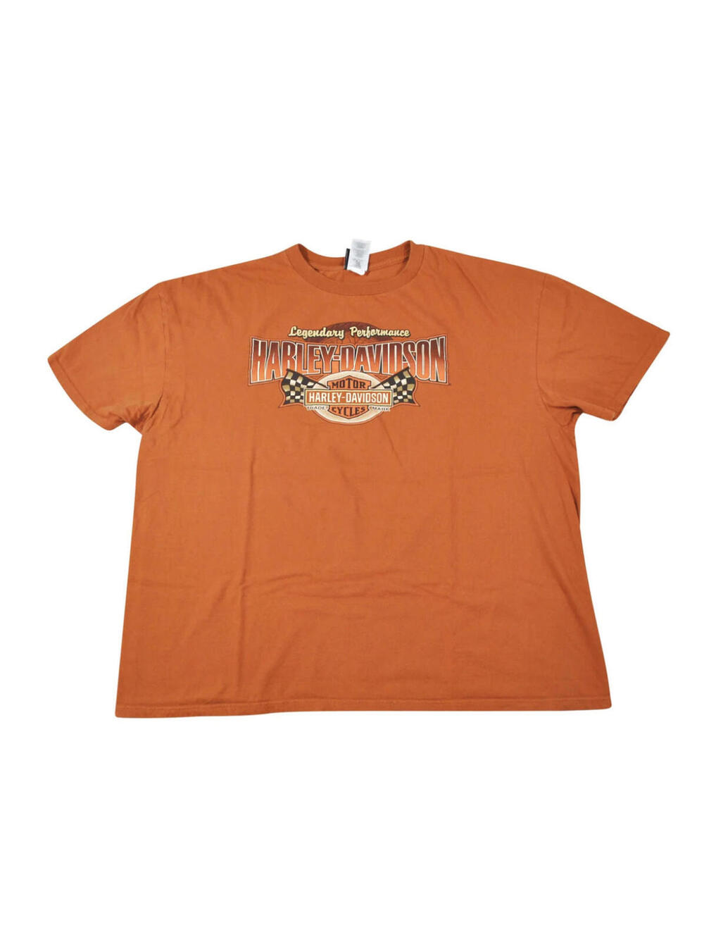Vintage Harley Davidson Corpus Christi Texas Motorcycle Orange Shirt 2X-Large